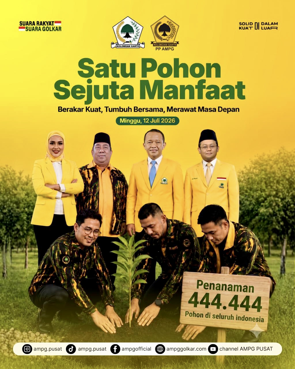 AMPG Gelar Gerakan Nasional Penanaman Simbolis 444.444 Pohon di Seluruh Indonesia