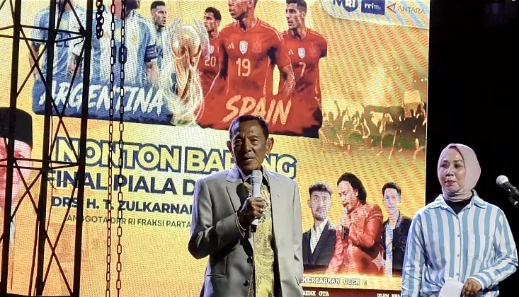 Rumah Aspirasi Ampon Bang Dipadati Warga, Nobar Final Piala Dunia Jadi Ajang Kebersamaan